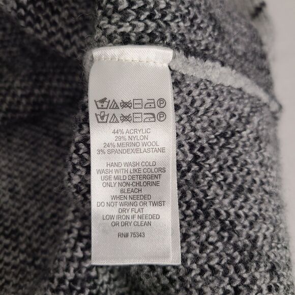 Christian Siriano XL Sweater Mock Neck Wool Blend Diamond Check Pattern Gray EUC - Picture 7 of 9